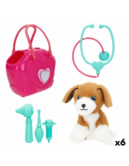 Fluffy toy Colorbaby Plush Plastic 10 x 17 x 9 cm (6 Units)