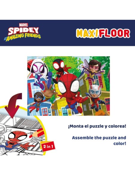 4-Puzzle Set Spidey 35 x 1,5 x 25 cm 48 Pieces (6 Units)