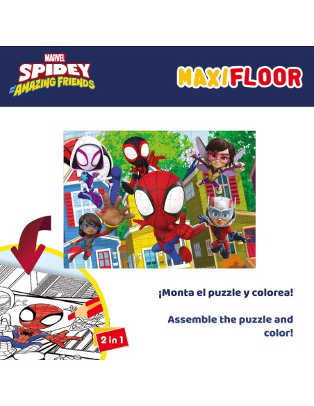 4-Puzzle Set Spidey 35 x 1,5 x 25 cm 48 Pieces (6 Units)