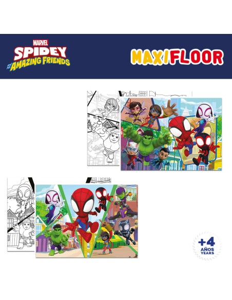 4-Puzzle Set Spidey 35 x 1,5 x 25 cm 48 Pieces (6 Units)