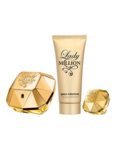Women's Perfume Set Paco Rabanne Lady Million EDP 3 Pieces