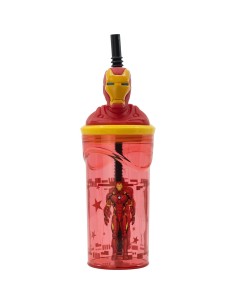 Cup with Straw The Avengers Iron Man Red 3D 2