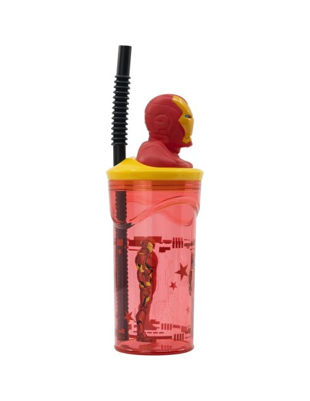 Cup with Straw The Avengers Iron Man Red 3D