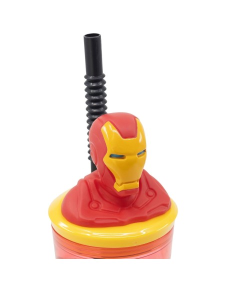 Cup with Straw The Avengers Iron Man Red 3D