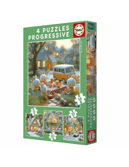 Puzzle Educa Rabbit 12 Pieces 16 Pieces 20 Pieces 25 Pieces (4 Units)