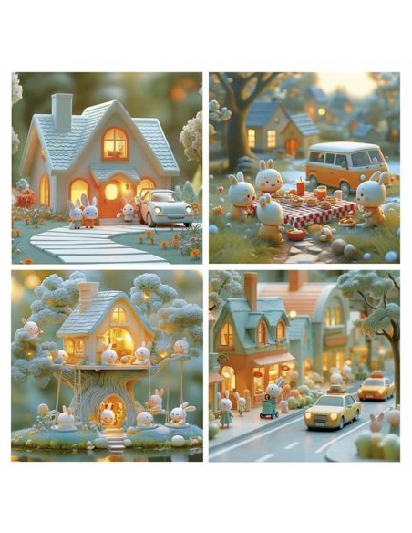 Puzzle Educa Rabbit 12 Pieces 16 Pieces 20 Pieces 25 Pieces (4 Units)