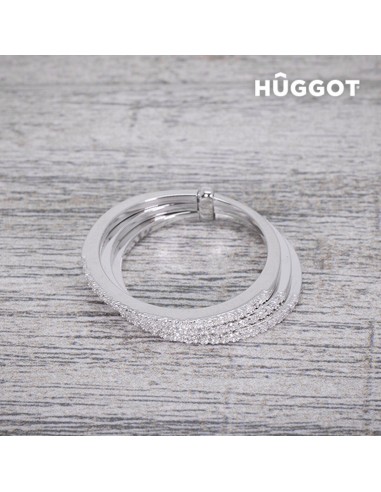 Hûggot Three 925 Sterling Silver Ring with Zircons