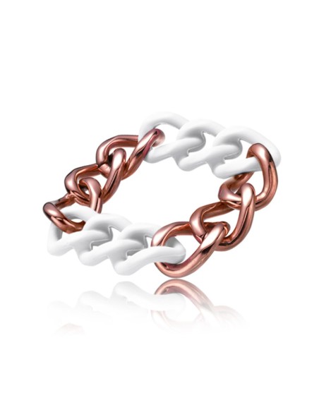 Ladies'Bracelet Time Force TS5148BW White Bronze Steel