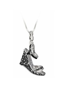 Woman's charm link Glamour GS2-01 Black (4 cm)