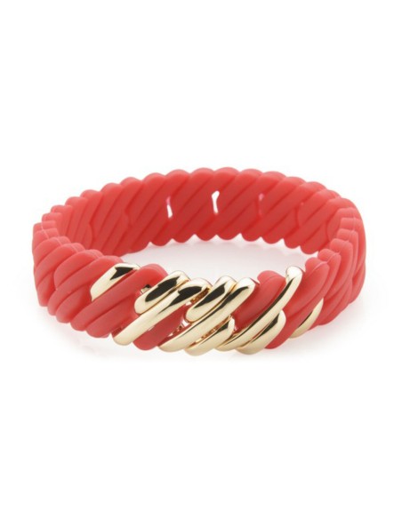 Ladies'Bracelet TheRubz 02-100-418 Red Silicone Stainless steel Golden Steel/Silicone (15 mm x 18 cm)