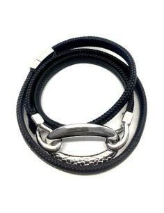 Ladies'Bracelet Panarea BR3GN Black Silver (52 cm)