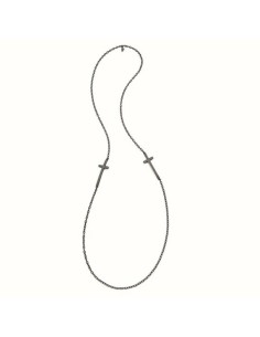 Ladies' Necklace Folli Follie 3N14T020KK_Plata Negra 90 cm