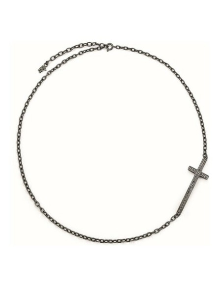 Ladies' Necklace Folli Follie 3N14T019KK_Plata Negra 45 cm