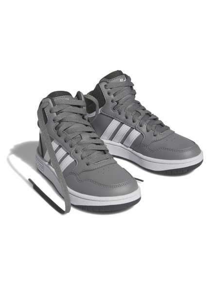 Sports Shoes for Kids Adidas Hoops 3.0 Mid Grey