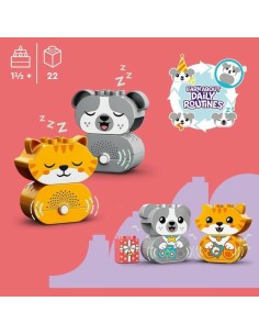 Construction set Lego Mi primer perrito y gatito con sonidos Multicolour 22 Pieces 2