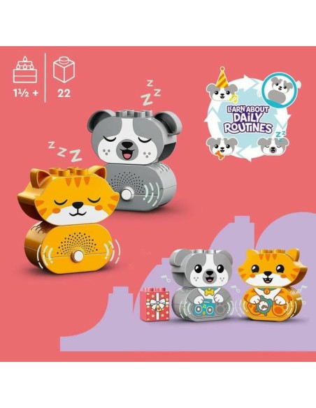 Construction set Lego Mi primer perrito y gatito con sonidos Multicolour 22 Pieces