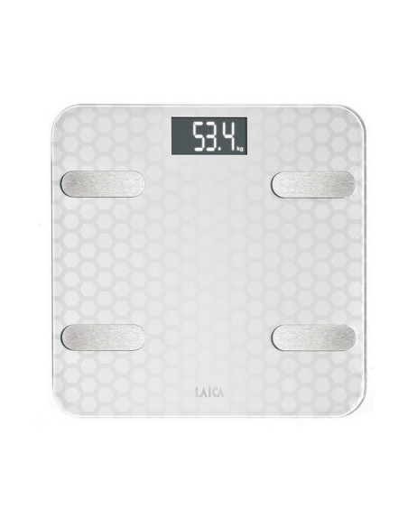 Digital Bathroom Scales LAICA White Silver