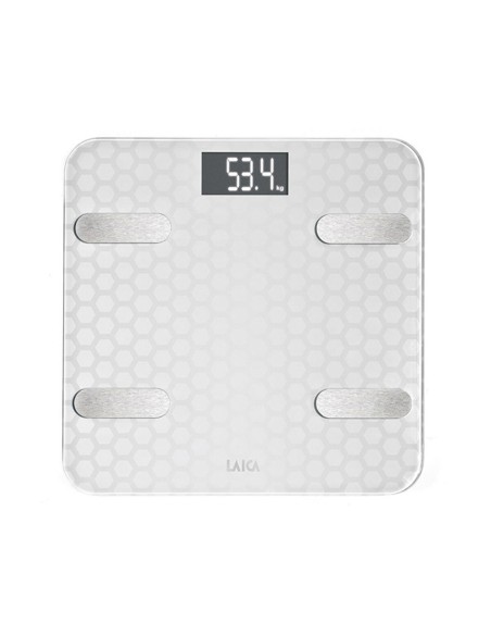 Digital Bathroom Scales LAICA White Silver