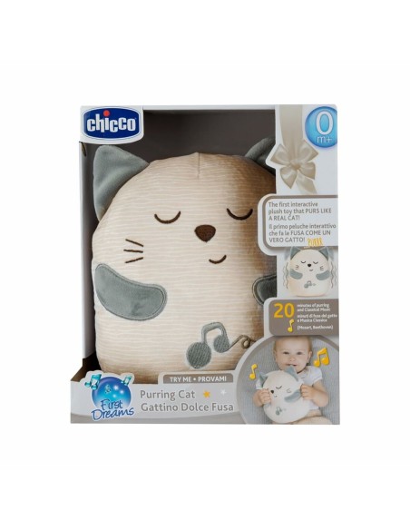 Soft toy with sounds Chicco Cat White