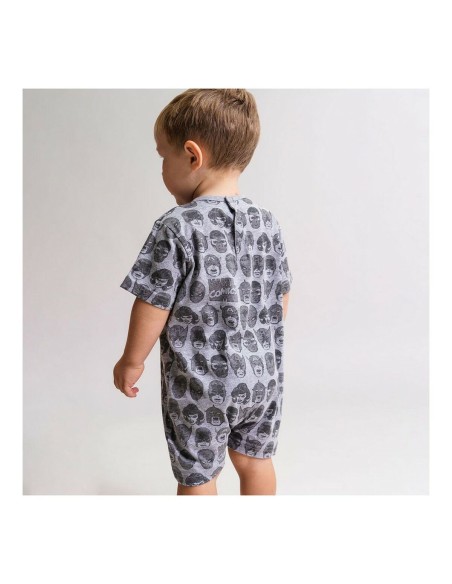Baby's Short-sleeved Romper Suit Marvel Grey
