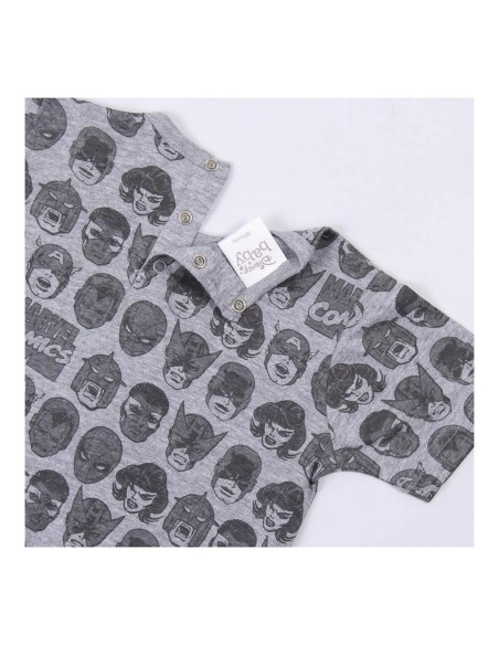 Baby's Short-sleeved Romper Suit Marvel Grey