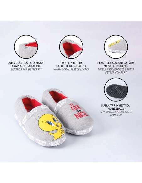 House Slippers Looney Tunes Light grey