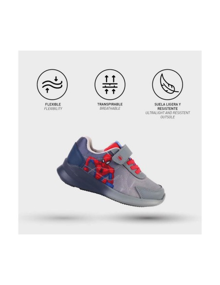 Sports Shoes for Kids Spider-Man Grey