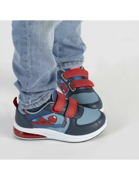LED Trainers Spider-Man Velcro Blue