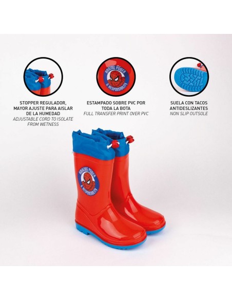 Children's Water Boots Spider-Man Red