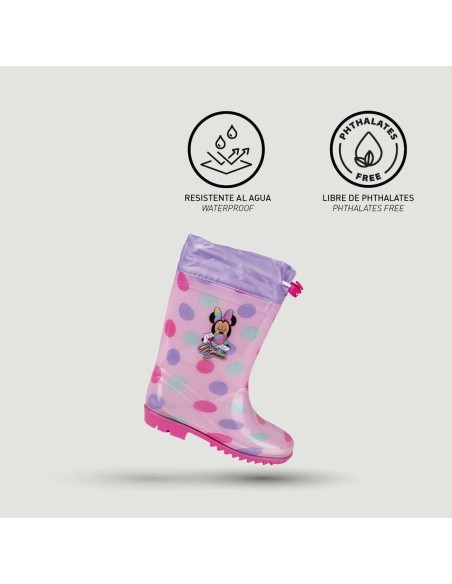 Children's Water Boots Minnie Mouse Pink
