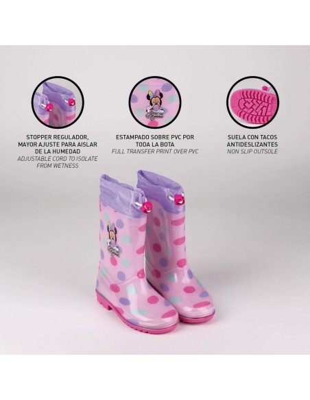 Children's Water Boots Minnie Mouse Pink