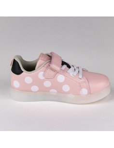 LED Trainers Minnie Mouse Velcro Pink 2
