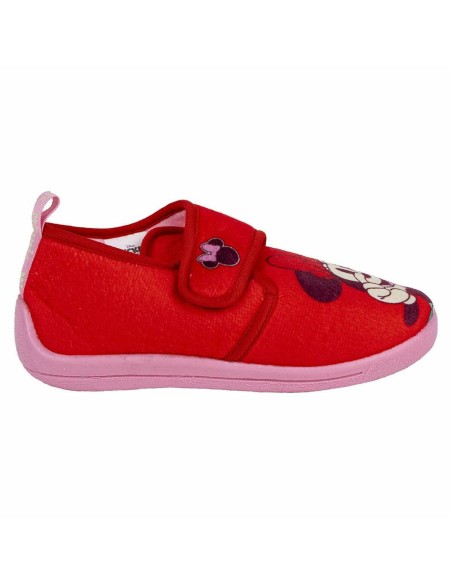 House Slippers Minnie Mouse Red Velcro