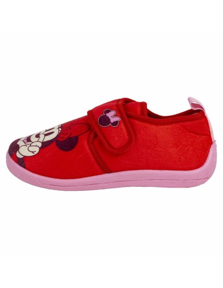 House Slippers Minnie Mouse Red Velcro