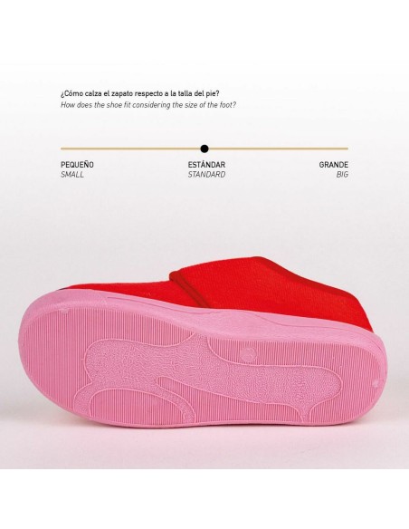 House Slippers Minnie Mouse Red Velcro