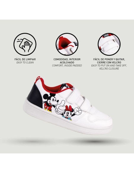 Sports Shoes for Kids Mickey Mouse Velcro White