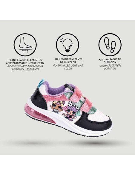 LED Trainers LOL Surprise! Velcro Black