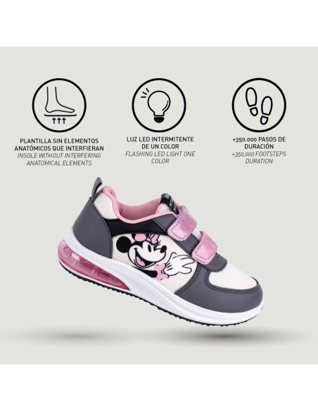 LED Trainers Minnie Mouse Velcro
