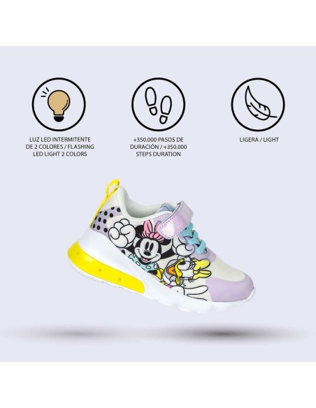 LED Trainers Minnie Mouse Lilac