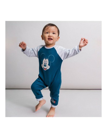 Baby's Long-sleeved Romper Suit Mickey Mouse Blue