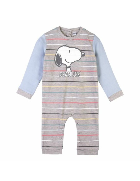 Baby's Long-sleeved Romper Suit Snoopy Yellow Grey
