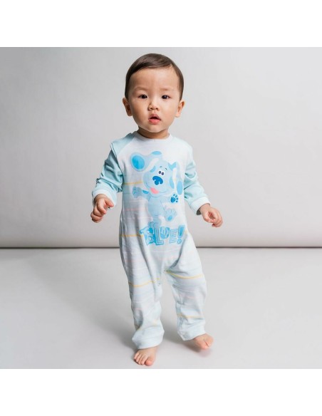 Baby's Long-sleeved Romper Suit Blue Blue