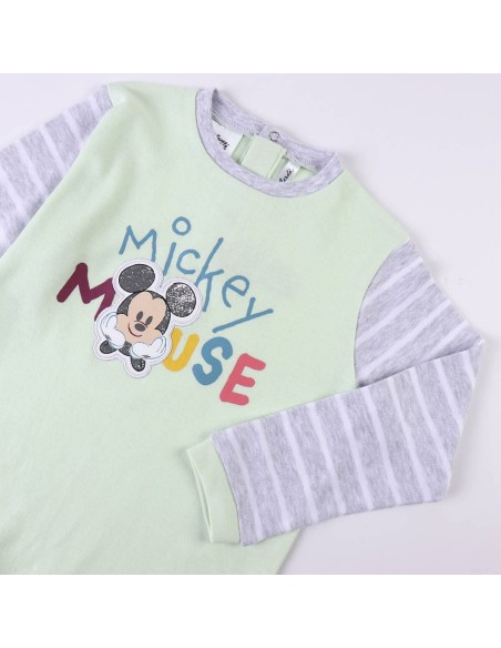 Children's Pyjama Mickey Mouse Pink Green Grey