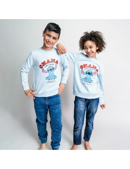Unisex Sweatshirt without Hood Stitch Light Blue