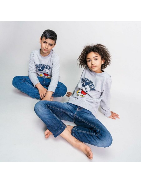 Children’s Sweatshirt without Hood Mickey Mouse Grey