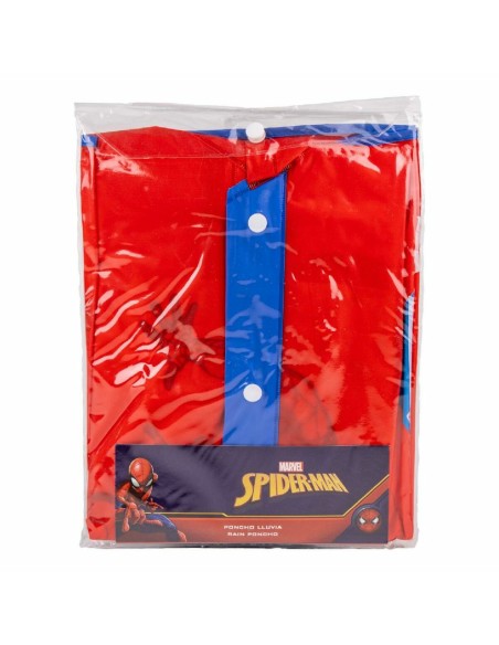 Waterproof Poncho with Hood Spider-Man Red