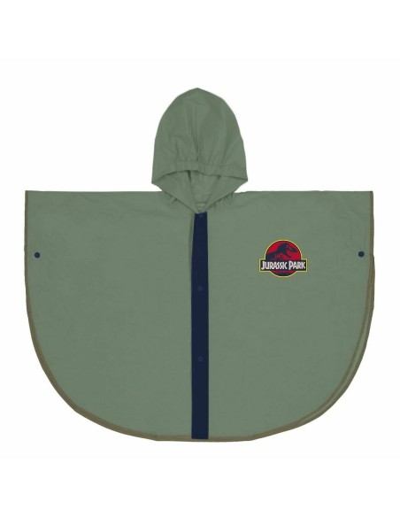 Waterproof Poncho with Hood Jurassic Park Green