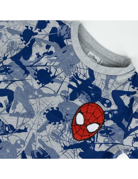 Children’s Sweatshirt without Hood Spider-Man Grey