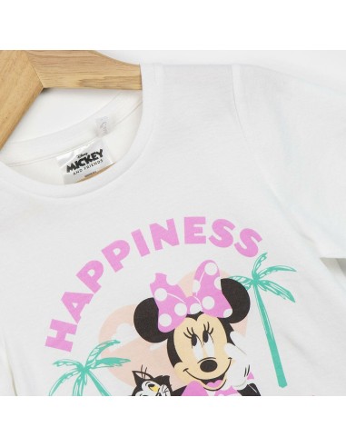 Child's Short Sleeve T-Shirt Minnie Mouse White