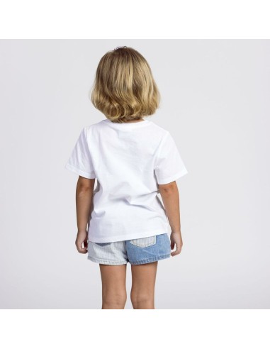 Child's Short Sleeve T-Shirt Minnie Mouse White